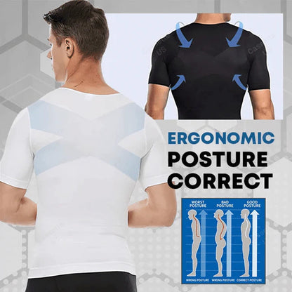 🔥Camiseta de compresión para hombre, corte ajustado, moldeadora del cuerpo